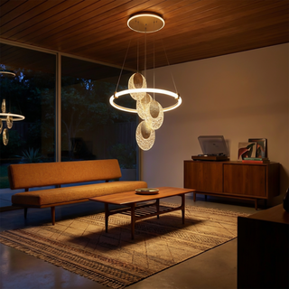 Contemporary Ring Chandelier – Modern Circular Pendant Light with LED Design