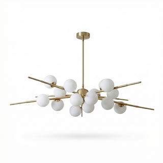 Lustre en aluminium | Éclairage de salon moderne – Télécommande et installation facile