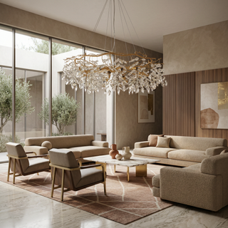 Modern Crystal Chandelier – Luxury Cut Crystal Pendant with Dimmable LED Lighting