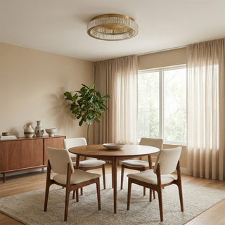 LED Ceiling Light – Modern Gold Finish Crystal Lamp with Adjustable Warm Ambient Lighting