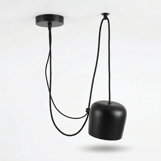 Industrial Pendant Light – Modern Metal Hanging Lamp With E27 Bulb Fixture