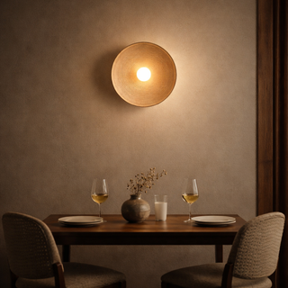 Solar Ripple Wall Light – Adjustable LED Lighting With Frosted Glass Shade