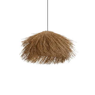 Braided Rattan Pendant Lamp – Vintage Adjustable Height Decorative Pendant Light