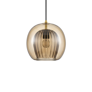 Painted Glass Pendant Light – Elegant Beehive Pendant Lamp with LED Lighting
