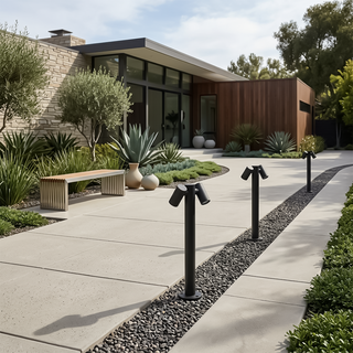 Modern Garden Lamp – Sylvaria Aluminum Outdoor Lamp Post with LED Lighting