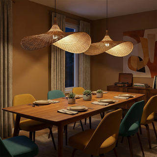 Bamboo Pendant Lamp – Bohemian Pendant Light for Interiors | Handwoven Natural Ceiling Light