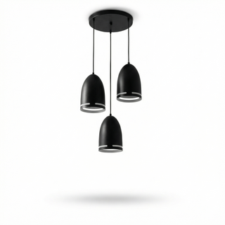 Gold Pendant Light – Designer Triple Light Fixture with Adjustable Cable | Modern Ceiling Lamp