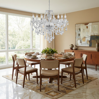 K9 Crystal Chandelier – Modern Ceiling Light with Polished Chrome Fixture