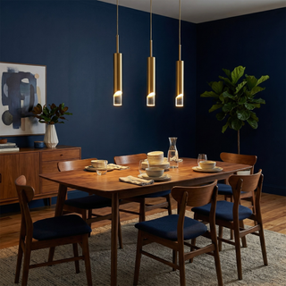 Gold Aluminum Pendant Light – Modern LED Hanging Lamp for Elegant Interior Lighting