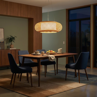 Bamboo Pendant Lamp – Eco Friendly Pendant Light with LED Lighting for Indoor Use