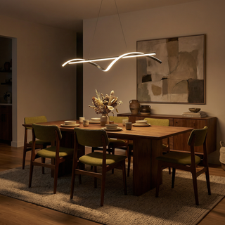 Contemporary Chandelier – Modern Pendant Light With App Controlled Dimmable Lighting