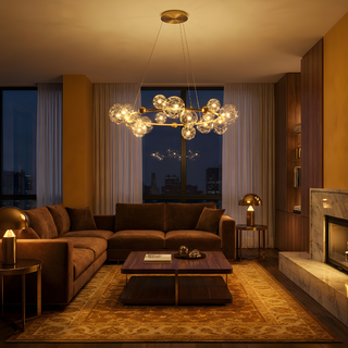 Modern Pendant Light – Elegant LED Metal Fixture with Cord Hanging Design