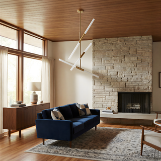Gold Pendant Light – Modern Metal Pendant Lamp with Frosted Glass Diffuser
