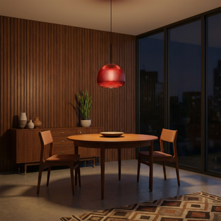 Colored Glass Pendant Light – Elegant Living Room Lighting with Warm Ambient Glow