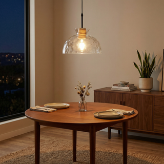 Nyra Pendant Light – Modern Pendant Light With Black Lampshade & Soft Warm Lighting