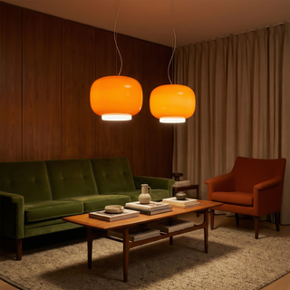 Colored Glass Pendant Light – Modern Dining Room Lighting With Warm Ambient Glow