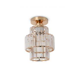 Gold Crystal Ceiling Light – Luxury Bedroom Lighting With Crystal Chandelier Light