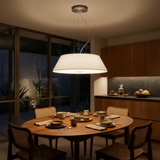 Lustre blanc minimaliste – Plafonnier moderne pour l'éclairage du salon
