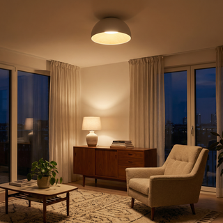 Indoor LED Ceiling Light – Wood Metal Lamp With Adjustable Lighting Modes