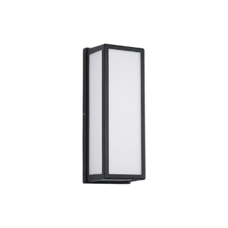 Aplique de pared fijo – Lámpara de pared exterior moderna rectangular con iluminación LED cálida