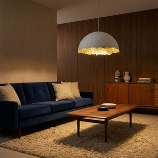 Art Deco Pendant Lamp – Resin Chrome Lamp with Bold Design Lighting