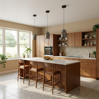 Durable Ceiling Light – Oval Glass Shade with Metal Halide Lamp Included