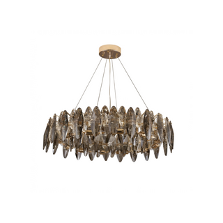 Crystal Pendant Light – Modern Dimmable Lamp with Remote Control for Living Room