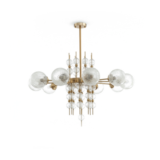 Polished Steel Pendant Light – Adjustable LED Gold Glass Pendant For Kitchen
