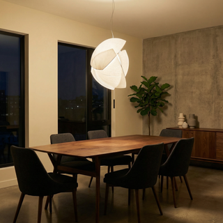 LED Fabric Pendant Light – Modern White Fabric Lampshade | Living Room Lighting