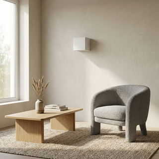 Modern Ceramic Wall Light | White Wall Sconce With Soft Ambient Glow