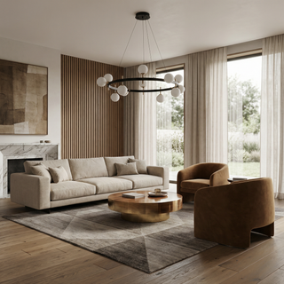 Contemporary Chandelier – Modern Pendant Light with Adjustable Height & 3000K Warm Light