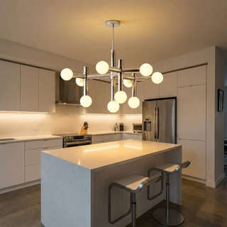 Nordic Glass Chandelier – Modern Ceiling Light | Scandinavian Lighting Fixture