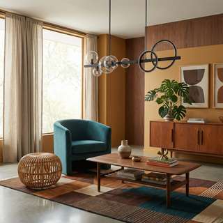 Contemporary Pendant Light – Alloy Cord Suspension Lamp with Remote Control