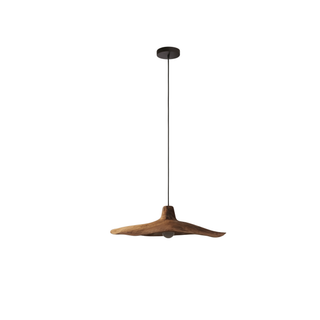 Resin Pendant Light – Wabi-Sabi Wood-Look Pendant with Adjustable Cable