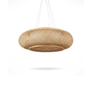 Suspension en bambou – Luminaire suspendu écologique avec éclairage LED pour usage intérieur