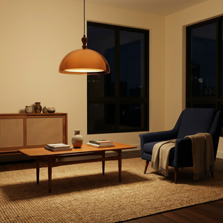 Brown Acrylic Pendant Light – Modern Dining Room Chandelier With Warm Ambient Lighting