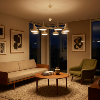 Gold Ceiling Light | Modern Nordic Lamp With Glass Diffuser & Soft Ambient Glow