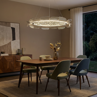 Suspension acrylique – Lumière en forme de pétale avec éclairage d'ambiance doux et installation facile