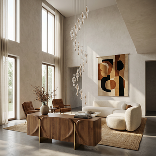 Modern LED Pendant Light – Adjustable Dimmable Ceiling Lamp for Living Room Lighting
