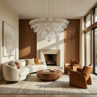 Ombre Chandelier Light – Modern Ceiling Lamp With Airy Layered Design