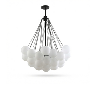 LED Pendant Light – Modern Chandelier with Glass Balls | Adjustable Height
