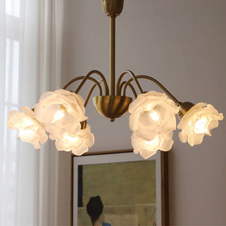French vintage copper chandelier retro white pendant ceiling