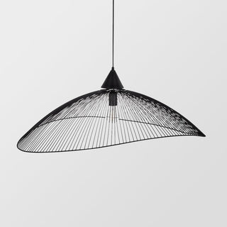 Black metal pendant top view — modern kitchen island fixture