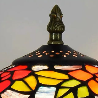Glass dome table lamp — colorful mid-century warm glow
