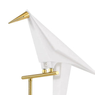 Table lamp origami bird — cozy warm interior design