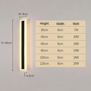 Garden waterproof LED outdoor IP65 wall sconce — modern