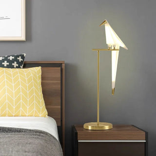 Origami lamp bird shape — unique warm ambient setting