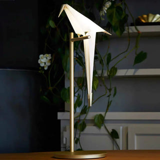 Origami bird table lamp — unique cozy room lighting design