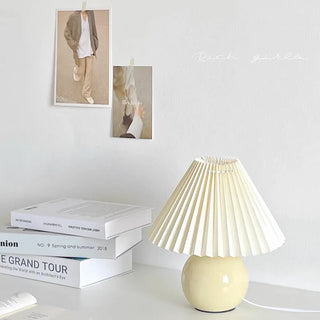 Ceramic rattan lamp close-up — vintage Scandinavian detail