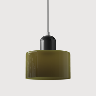 Kitchen island Bauhaus pendant with modern glass shade